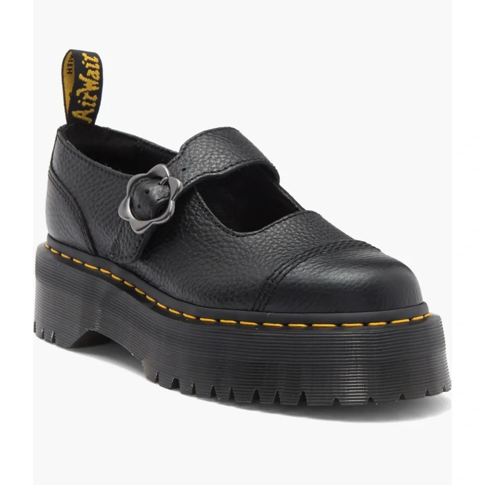 Dr Martens Women's Addina Flower Buckle Platforms